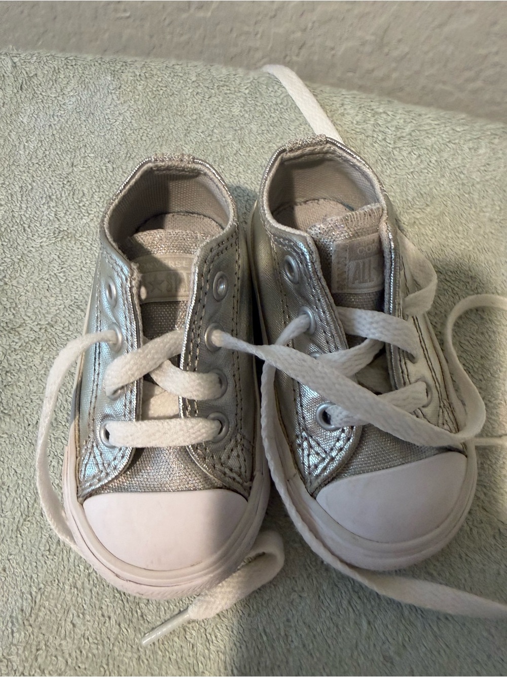 Silver Baby Girl Converse